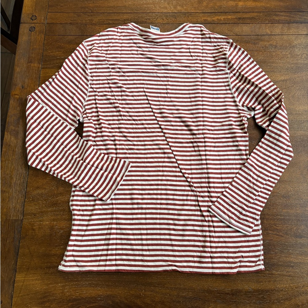 Faherty Cloud Long Sleeve Reversible Striped Tee … - image 3